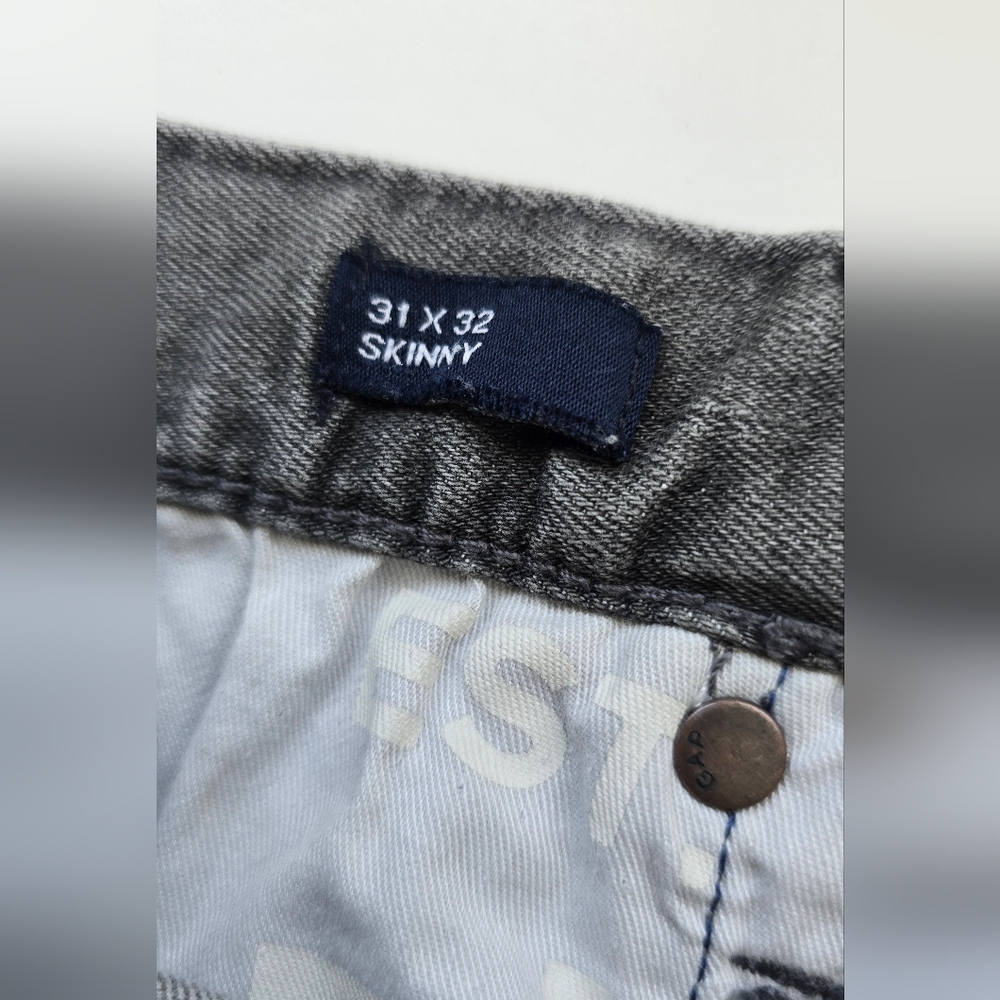 Men's GAP Gray Skinny Jeans Size 31x32 - Picture 4 of 6